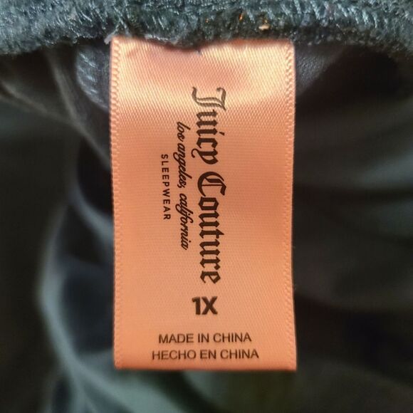 Juicy Couture Velour Two Piece Pajama Set Emerald Green Size 1X - Picture 5 of 6